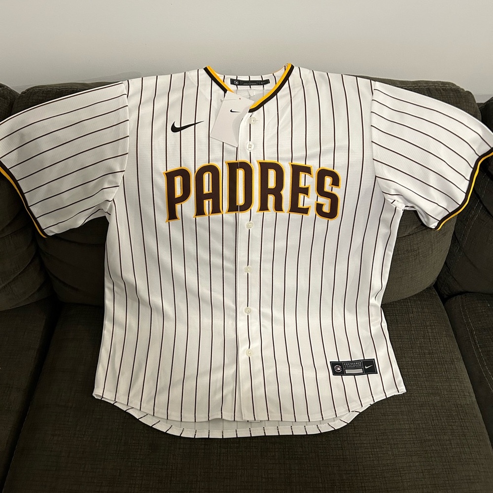 Nike Authentic San Diego Padres MLB Baseball Pinstripe Jersey Men’s Sz: L